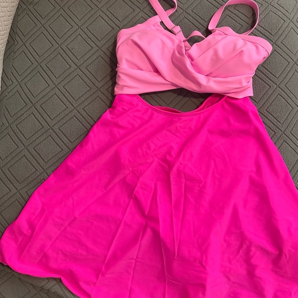Pink Cutout Swimsuit - Picture 6 of 8